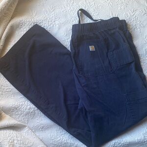 Carhartt Women’s Navy Elastic-Waist Cargo Pants